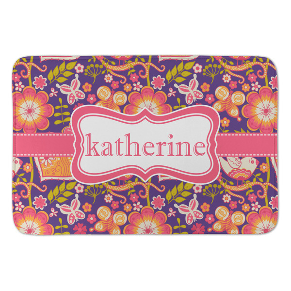 Custom Birds & Hearts Anti-Fatigue Kitchen Mat (Personalized)