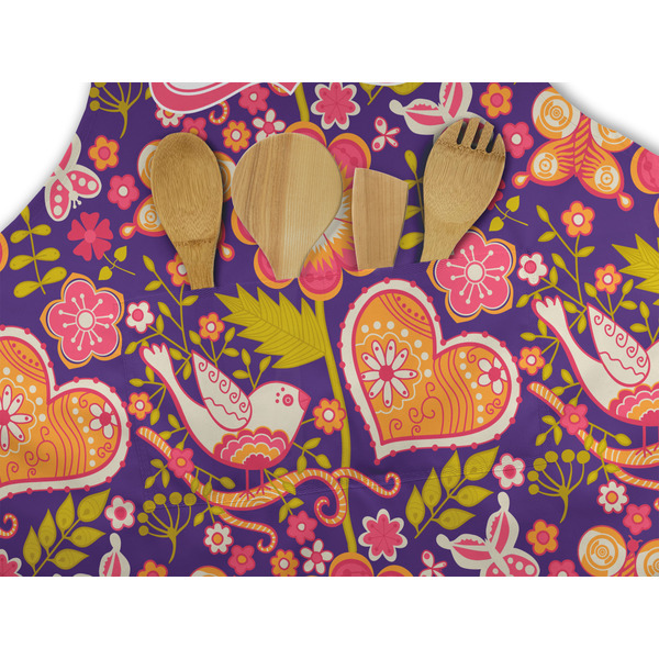 Birds & Hearts Apron - Pocket Detail with Props