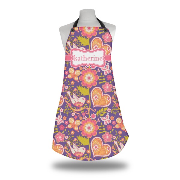 Custom Birds & Hearts Apron w/ Name or Text