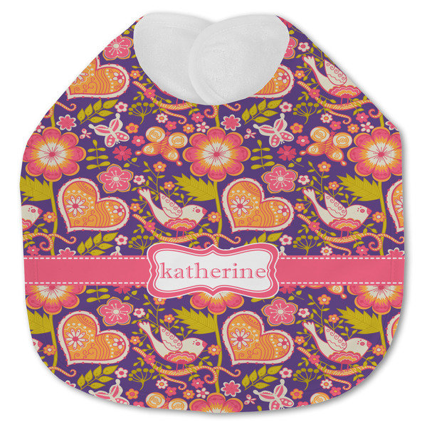 Birds & Hearts Baby Bib - AFT closed