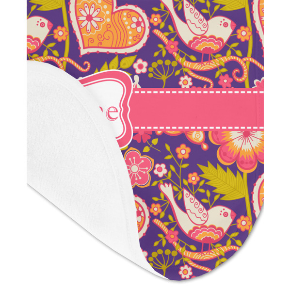 Birds & Hearts Baby Bib - AFT detail