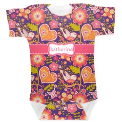 Birds & Hearts Baby Bodysuit 3-6 (Personalized)