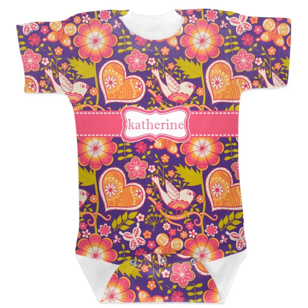 Custom Birds & Hearts Baby Bodysuit 3-6 (Personalized)