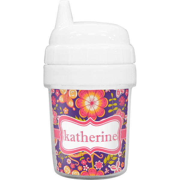 Custom Birds & Hearts Baby Sippy Cup (Personalized)