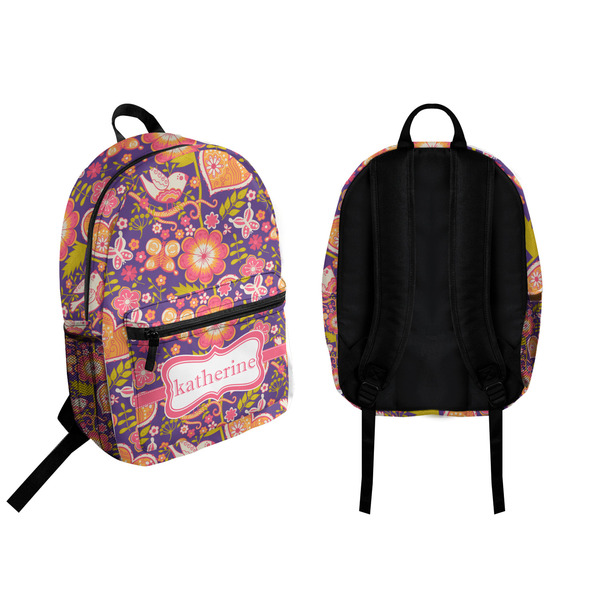 Birds & Hearts Backpack front and back - Apvl