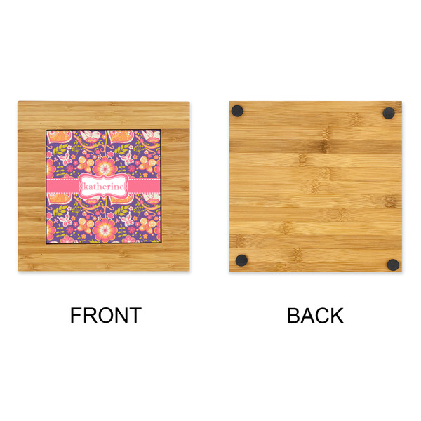 Birds & Hearts Bamboo Trivet with 6" Tile - APPROVAL