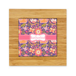 Birds & Hearts Bamboo Trivet with Ceramic Tile Insert (Personalized)