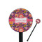 Birds & Hearts 5.5" Round Plastic Stir Sticks - Black - Single Sided (Personalized)