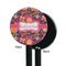 Birds & Hearts Black Plastic 5.5" Stir Stick - Single Sided - Round - Front & Back