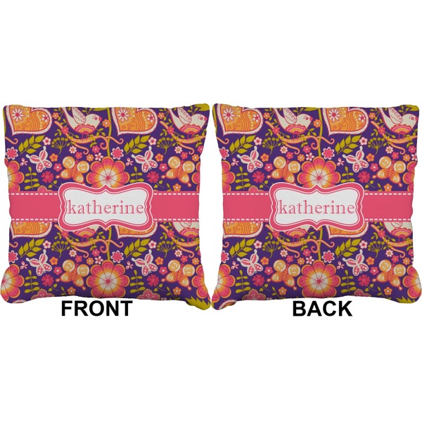 Birds & Hearts Burlap Pillow Approval