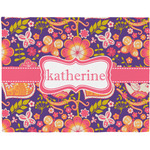 Birds & Hearts Woven Fabric Placemat - Twill w/ Name or Text