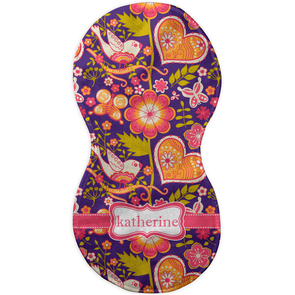 Birds & Hearts Burp Peanut Shaped Flat