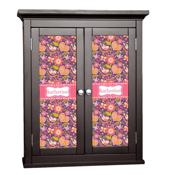 Custom Birds & Hearts Cabinet Decal - Large (Personalized)