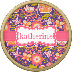 Birds & Hearts Cabinet Knob - Gold (Personalized)