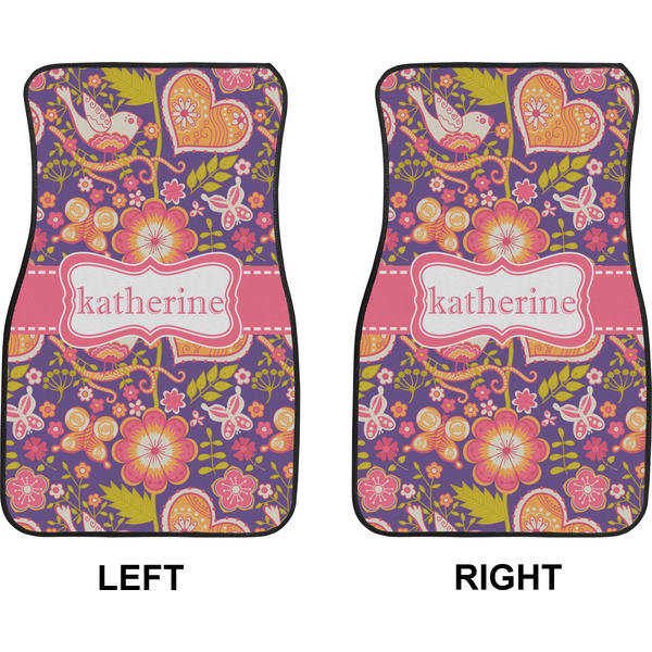 Birds & Hearts Car Mat Front - Approval