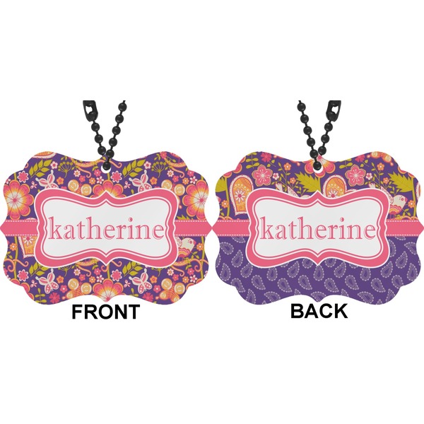 Birds & Hearts Car Ornament (Approval)