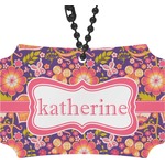 Birds & Hearts Rear View Mirror Ornament (Personalized)