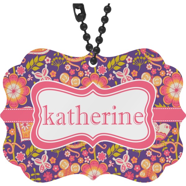 Custom Birds & Hearts Rear View Mirror Charm (Personalized)