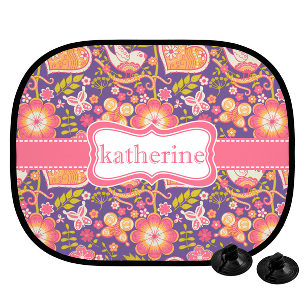 Custom Birds & Hearts Car Side Window Sun Shade (Personalized)