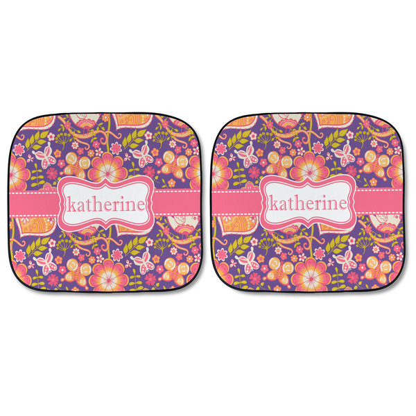 Birds & Hearts Car Sun Shades - FRONT