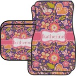Birds & Hearts Car Floor Mats Set - 2 Front & 2 Back (Personalized)