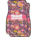 Birds & Hearts Car Floor Mats (Front Seat) (Personalized)