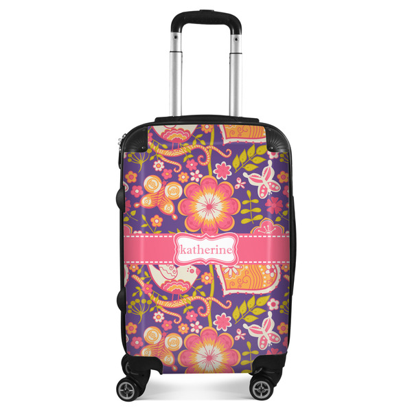 Custom Birds & Hearts Suitcase (Personalized)