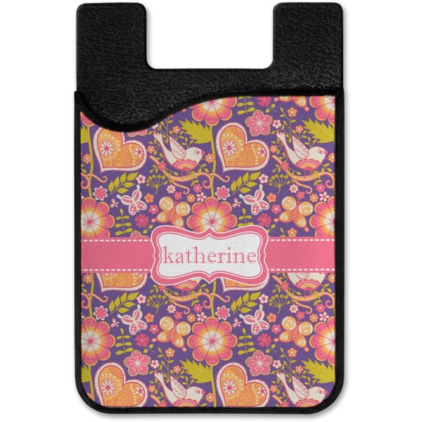 Birds & Hearts Cell Phone Credit Card Holder
