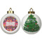 Birds & Hearts Ceramic Christmas Ornament - X-Mas Tree (APPROVAL)