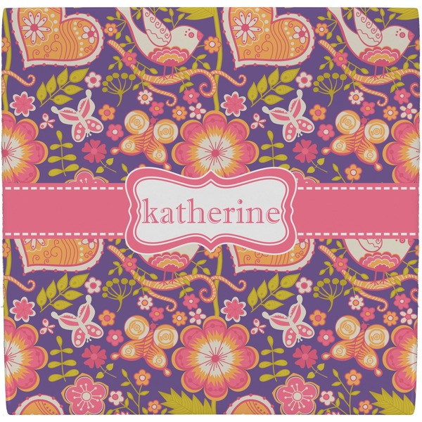 Custom Birds & Hearts Ceramic Tile Hot Pad (Personalized)