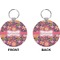 Birds & Hearts Circle Keychain (Front + Back)