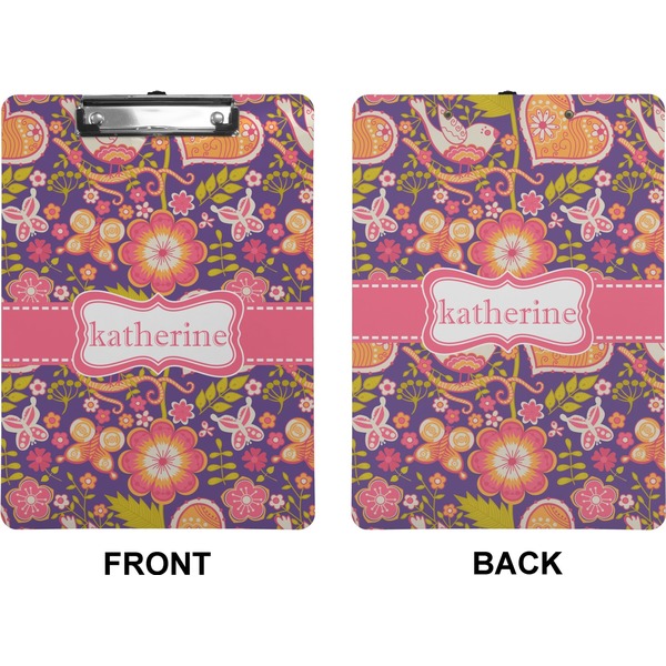 Birds & Hearts Clipboard (Letter) (Front + Back)