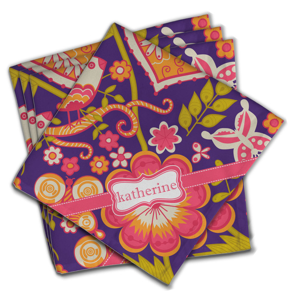 Birds & Hearts Cloth Napkins - Personalized Dinner (PARENT MAIN Set of 4)