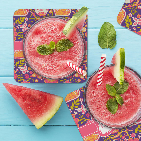 Birds & Hearts Coaster Set - LIFESTYLE