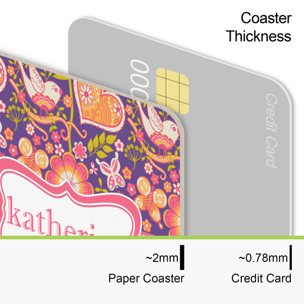 Birds & Hearts Coaster Thickness