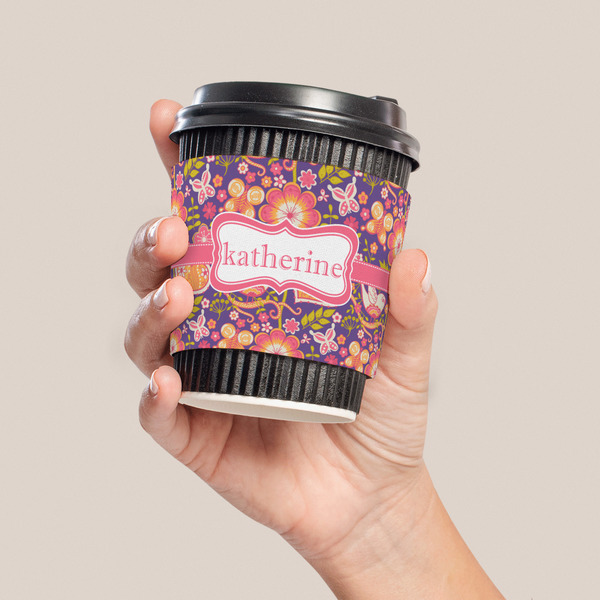 Birds & Hearts Coffee Cup Sleeve - LIFESTYLE
