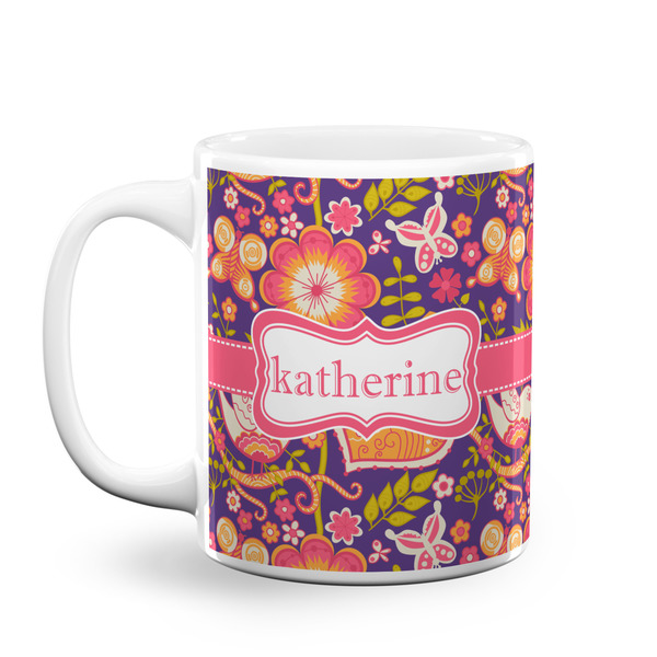 Custom Birds & Hearts Coffee Mug (Personalized)