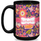 Birds & Hearts Coffee Mug - 15 oz - Black Full