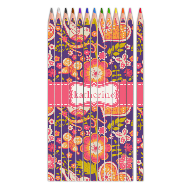 Custom Birds & Hearts Colored Pencils (Personalized)