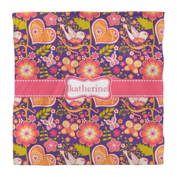 Birds & Hearts Comforter - Queen - Front