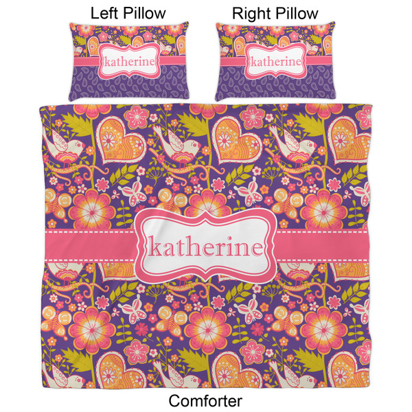 Birds & Hearts Comforter Set - King - Approval