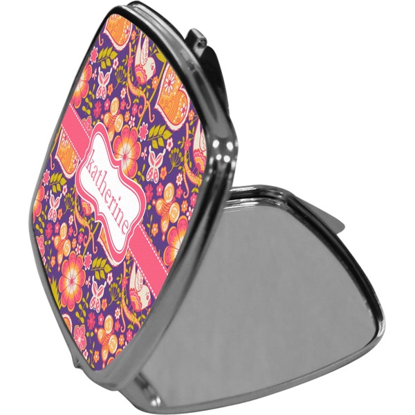 Birds & Hearts Compact Mirror (Side View)