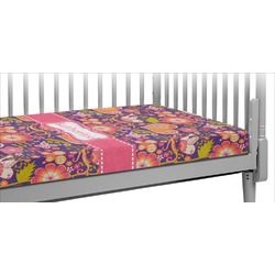 Birds & Hearts Crib Fitted Sheet (Personalized)