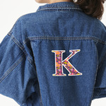 Birds & Hearts Twill Iron On Patch - Custom Shape - X-Large (Personalized)