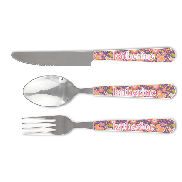 Custom Birds & Hearts Cutlery Set (Personalized)