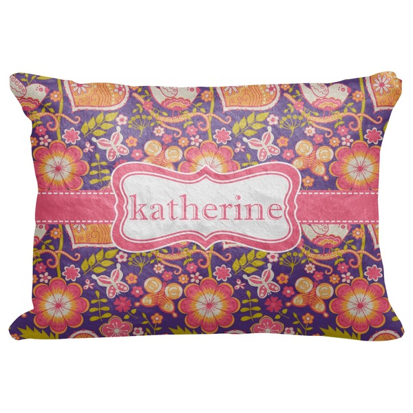 Custom Birds & Hearts Decorative Baby Pillowcase - 16"x12" (Personalized)