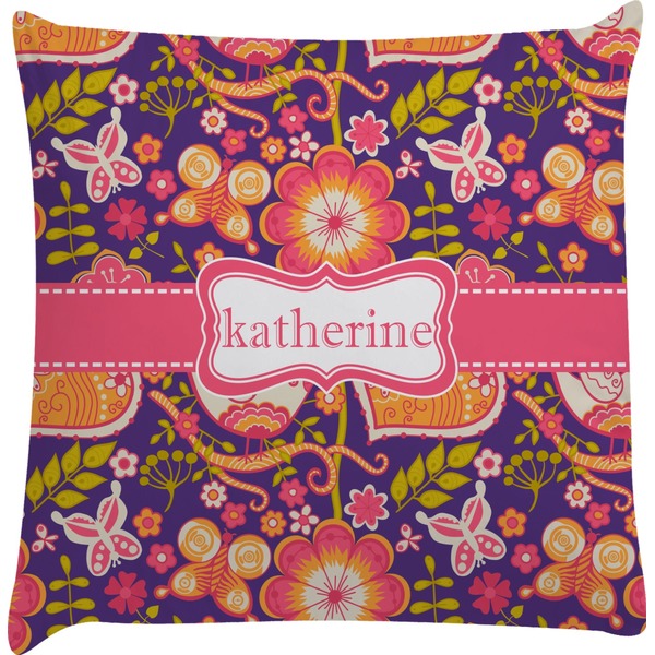 Custom Birds & Hearts Decorative Pillow Case (Personalized)