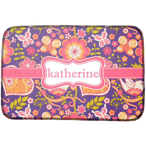 Custom Birds & Hearts Dish Drying Mat (Personalized)