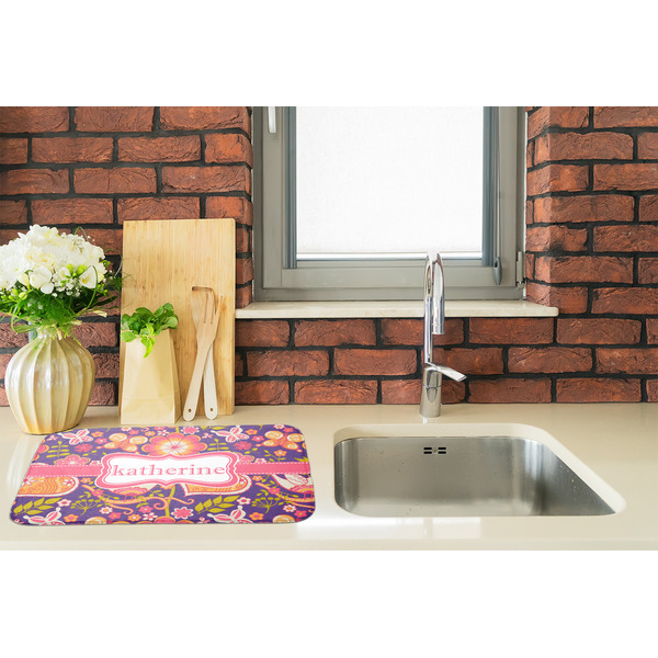 Birds & Hearts Dish Drying Mat - LIFESTYLE 2