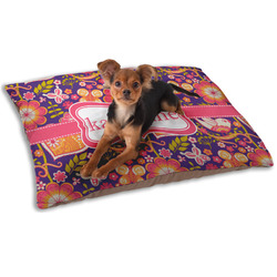 Birds & Hearts Dog Bed - Small w/ Name or Text